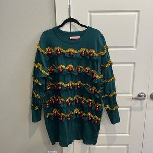 Tipsy Elves Christmas tree sweater dress